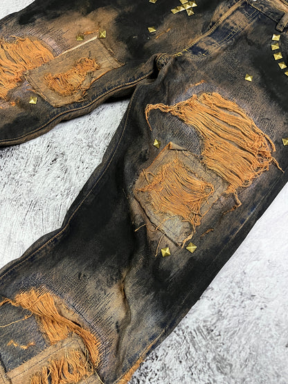 RUSTY MUD FLARE DENIM